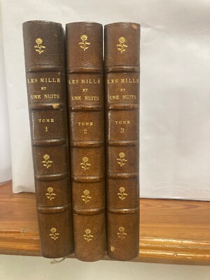Les Mille et une Nuits 3 Tome 1 2 3 Halbleder ca. 1923