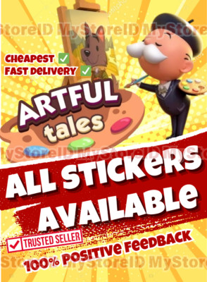 MONO,GO! All 1/2/3/4/5  Stickers Card ARTFUL TALES ALBUM  INSTANT DELIVERY  