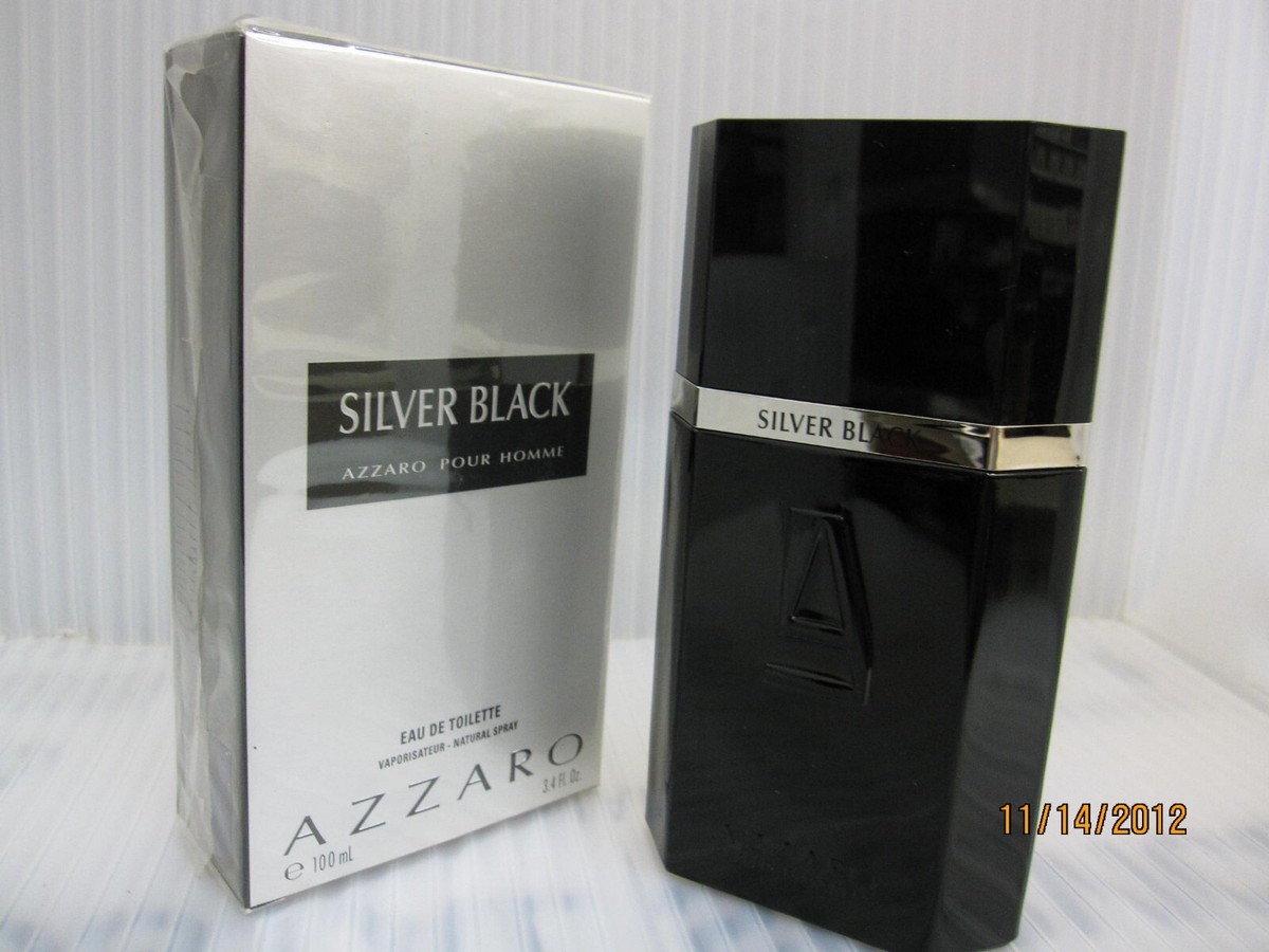 SILVER BLACK AZZARO POUR HOMME FL oz 100 ML Eau De Toilette