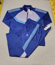 Adidas Tiro Tracksuit Jacket  Pants Set Medium Mens Victory Blue White Full Zip