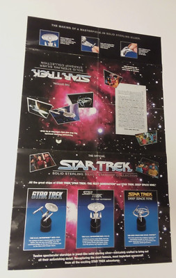 Star Trek: TOS - DS9 Franklin Mint Sterling Silver STARSHIP COLLECTION FLYER