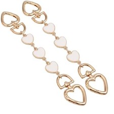 Bag Extender Chain Purse Strap Extenders for Handbags Purse 2pcs-white Heart