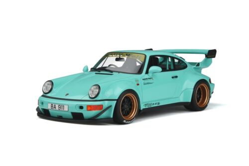 Porsche 911 964 930 RWB GT Spirit GT875 Tiffany 1/18 modèle réduit de voiture NEUF emballage d'origine turquoise - Photo 1/2