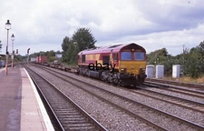 35mm Railway Slide - EWS Diesel Loco Class 66. 66078  unknown location