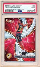 2019-20 Select De'Andre Hunter Phenomenon Prizms Silver Rc #20 PSA 9 - POP 7