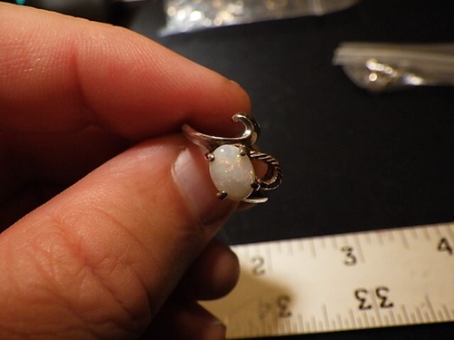 .925 Sterling Silber Ring,Opalring,Gr.5,Opal,Fels,edler Schmuck,New Old Stock - Bild 3 von 7