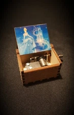 Cinderella Wooden Music Box A dream is a wish your... -Customizable