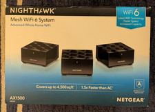 NETGEAR Nighthawk MK6W-100NAS Whole Home Mesh WiFi 6 Sys AX1500 Router NEW