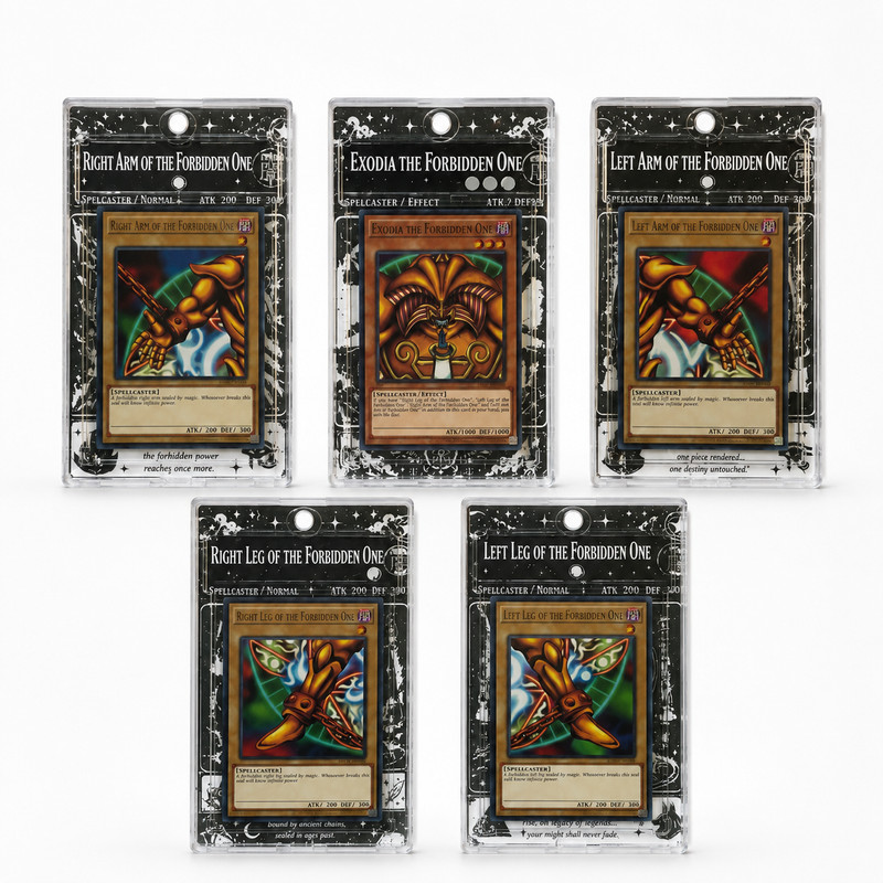 Yu-Gi-Oh Exodia 5-Piece Custom Display Slab Set + 2 Mystery Slabs + Bonus Item