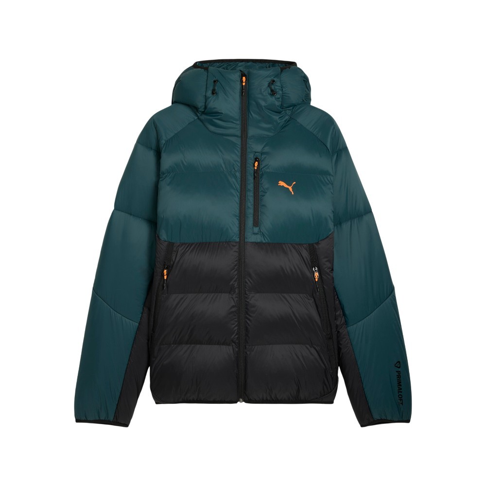 PUMA Pumatech Primaloft Full Zip Hooded Puffer Jacket Mens Green Casual Athletic 73290₽