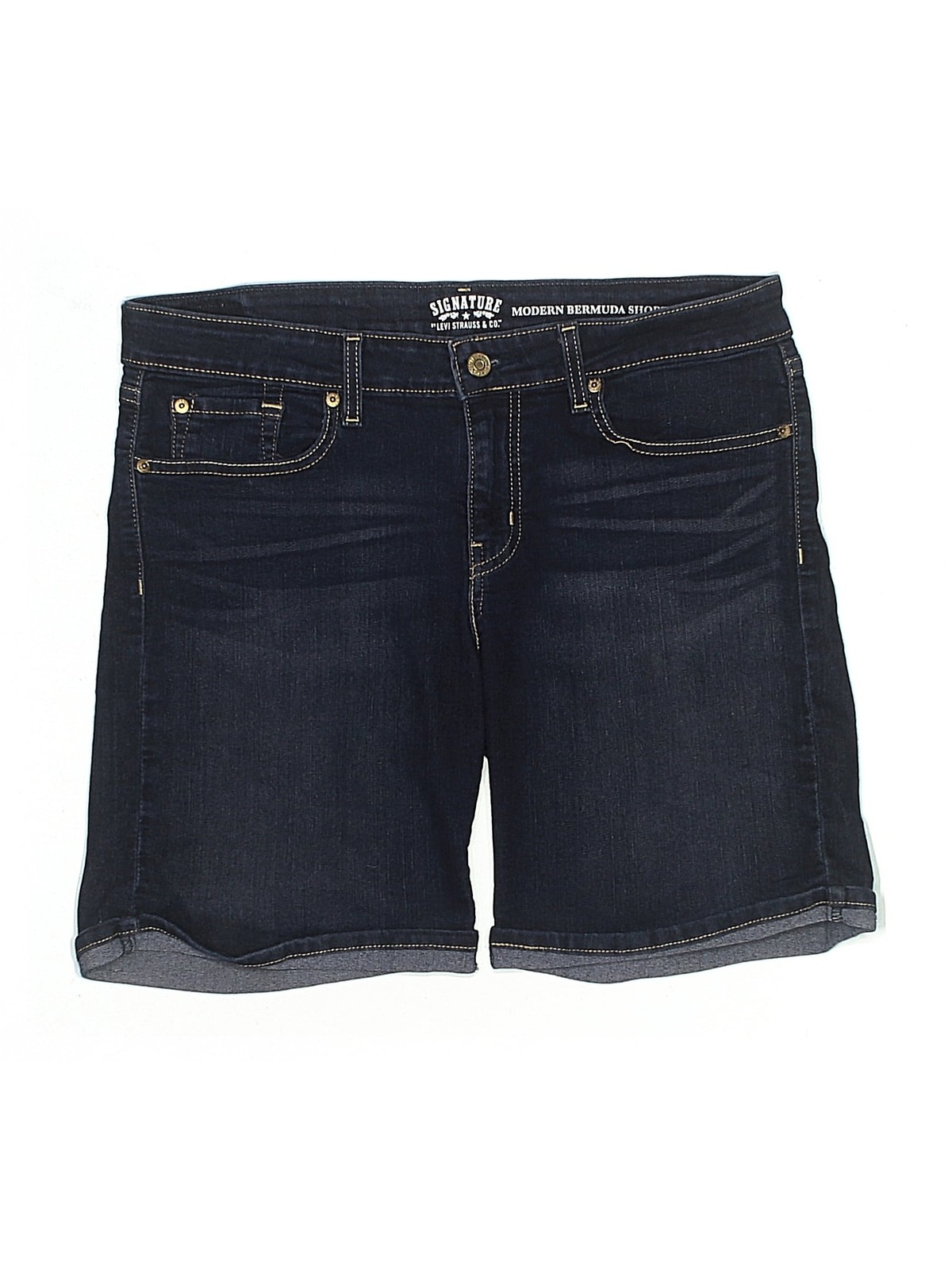 Levi Strauss Signature Women Blue Denim Shorts 10