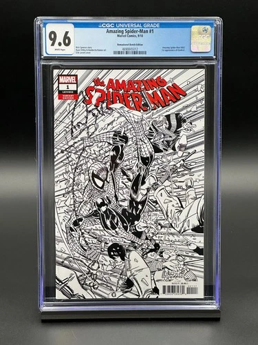 Amazing Spider-Man #1 CGC 9.6 (2019) - Larsen Remastered Sketch Edition 1:2000