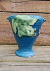 Roseville Bushberry Blue 1941 Vintage Art Pottery Ceramic Flower Vase 28-4