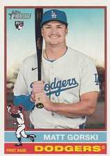 2025 Topps Heritage High Number Base Matt Gorski RC Los Angeles Dodgers #555