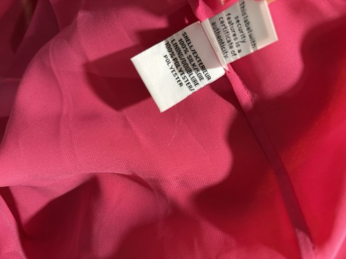 Blusa para mujer DIANE Von FURSTENBERG con estampado floral forrada rosa y naranja de seda talla M - Imagen 7 de 7