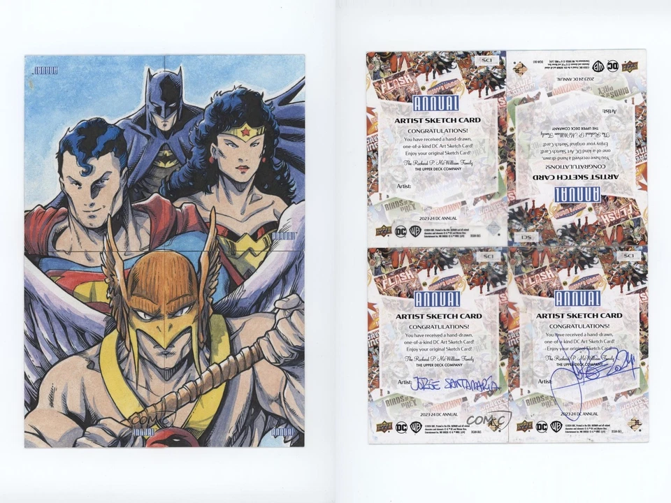 2023 DC Annual 4-Piece Puzzle Sketch Achievement 1/1 Jorge Santamaria Auto - Image 3 of 3