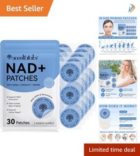 NAD Transdermal Patches with NMN Resveratrol - Anti-Aging Solution 30 Count