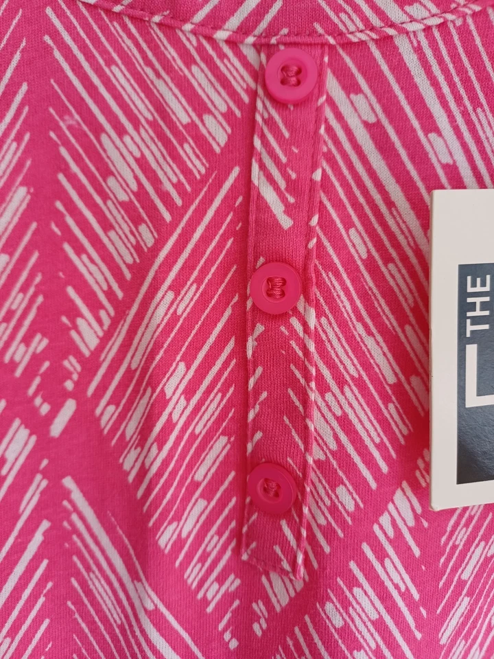 NEW Ladies Pink/white Cotton Top/ Blouse/ T Shirt UK 18 - Image 2 of 4