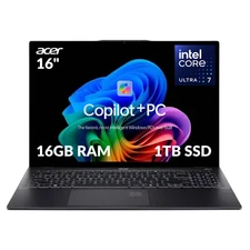 Acer Swift 16" AI Copilot+PC OLED Intel Ultra7 256V 16GB RAM 1TB SSD Refurbished