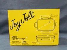 NIOB Joy Jolt 24 pc / 12 Glass Food Storage Containers w/ Lids