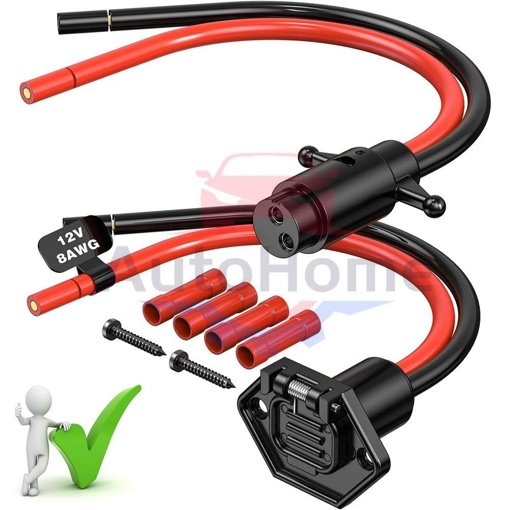 Plug - 12v-24v, 8 Gauge, Quick Connect For Minn Kota B