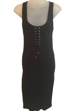 Ralph Lauren Ribbed Lace Up Tank Dress