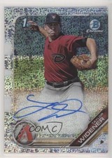 2019 Bowman Chrome Prospect Speckle Refractor /299 Taylor Widener Auto 2x4