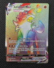 213/203 Lycanroc VMAX Rainbow Secret Rare Evolving Skies Pokemon Card NM on eBay