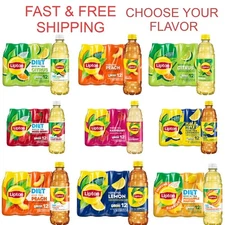 Lipton Iced Tea Refreshing taste blend of tea,16.9 oz (Pack of 12) Choose flavor