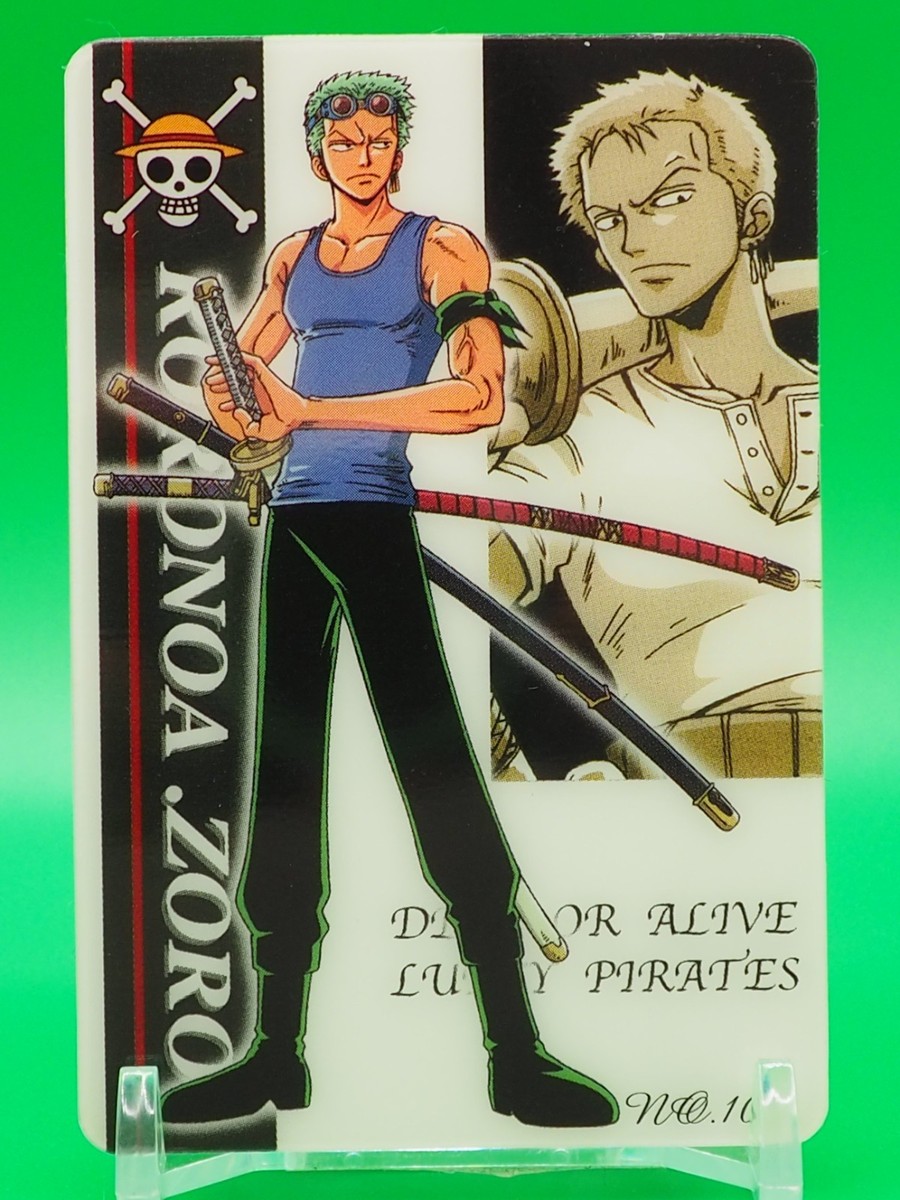 Roronoa Zoro One Piece Gummy Trading Card No. 107 Bandai Japan