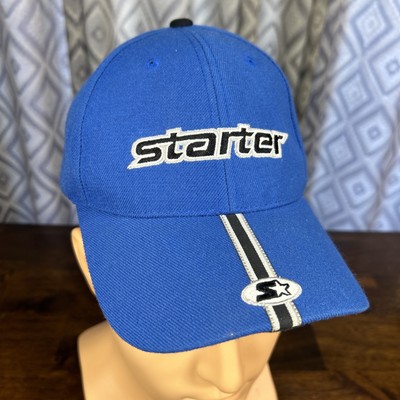 RARE Starter Athletics Hat Black Racing Stripe Adjustable Sports