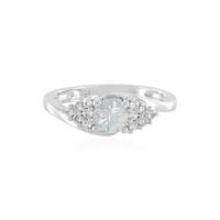 Cavill Silberring Damen Zirkon 925 Sterling Rund 0,85Ct Halo Fassung