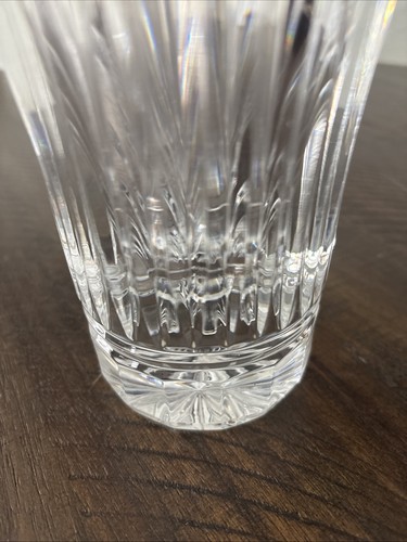 Markierte Waterford Kristall Brillantschliff Lismore Vase mit Fuß 9" x 5,5 keine Chips! - Bild 2 von 10