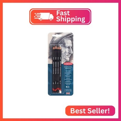 Derwent Charcoal Pencils, Pack, 4 Count (39000)