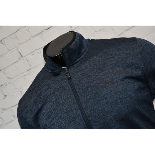 Under Armour ColdGear Quarter Zip Men Medium Blue Heathered Pullover MD - Picture 4 of 6