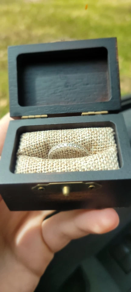 Anillo de diamantes, oro blanco de 14 kt, peso total de 1/ct cultivado en laboratorio Foto 3 de 3