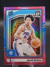 2024-25 Panini Donruss Optic Rated Rookie Jared McCain #270 Pink Hyper Prizm RC 