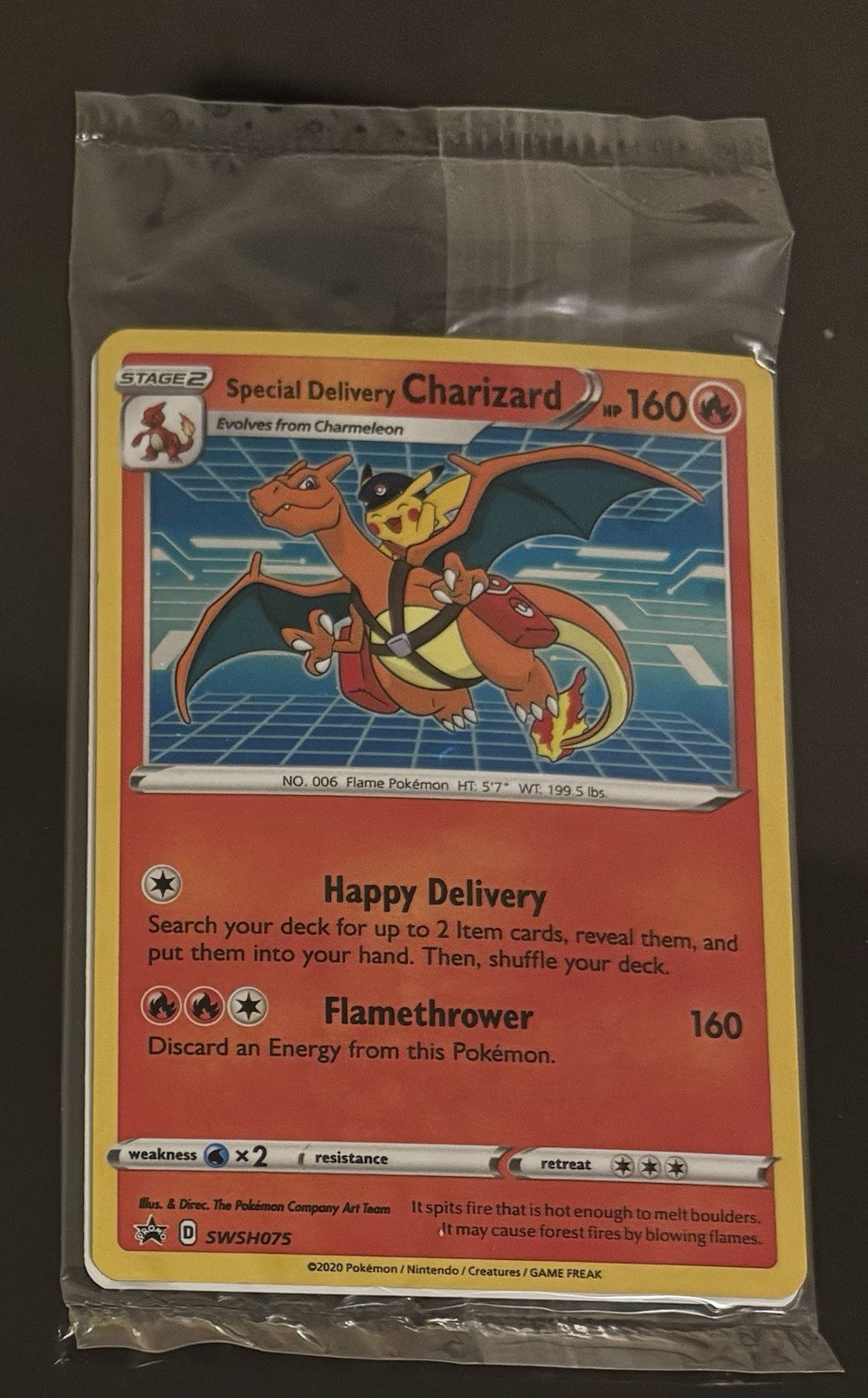 2020 Pokemon Special Delivery Charizard SEALED Black Star Promo SWSH075