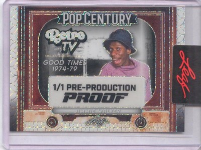 Jimmie Walker 2024 Leaf Metal Pop Century 1/1 Pre-Production Proof Silver Shim