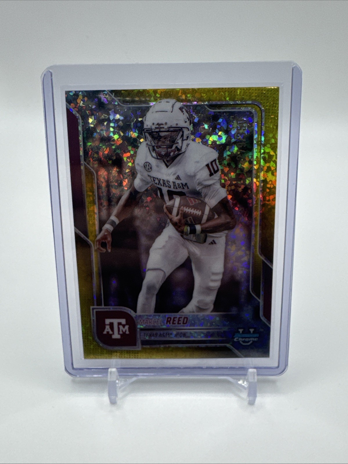 2025 Bowman U Chrome Marcel Reed #133 Yellow Mini-Diamond Refractor /350 (RC,SP)