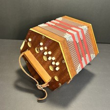 Vintage Renelli Accordion, Italy, 20 Key, Wood Finish, AS IS