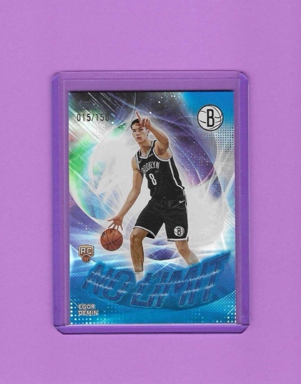 2025-26 Topps Egor Demin No Limit Blue Foil Rookie RC #d /150 Brooklyn Nets