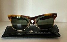 Ray-Ban USA Vintage 80s B L Wayfarer Max W1271 Honey Havana Tortoise Sunglasses