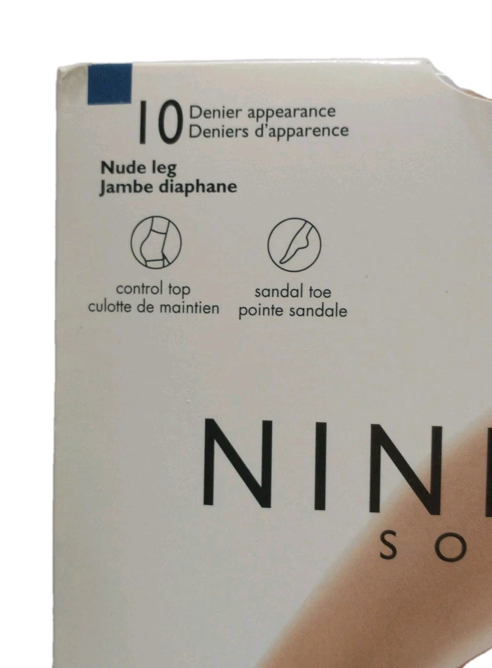 Nuevas Pantimedias Top Nine West So Nude Control Talla 2 Alto Pie de Sandalia Pálido Desnudo Foto 3 de 4