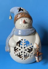 Winter Snowman Tealight Holder Kohls 8”