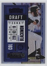 2020 Panini Contenders Draft Ticket Purple 79/99 Charlie Blackmon #91 0q3