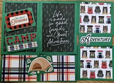 Premade Scrapbook Page/ Card Making/Mat Set: 10 pieces: The Great Outdoors