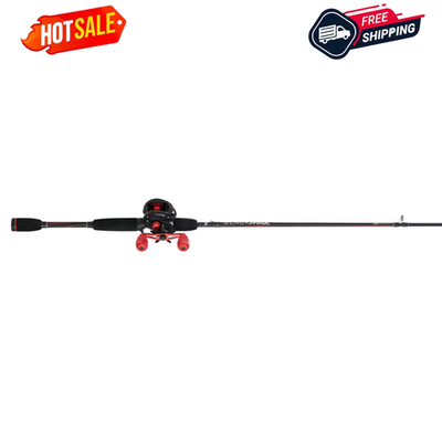 #ad Abu Garcia Black Max 6#x27;6quot; Baitcast Rod and Reel Fishing Combo $63.99
