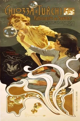 Chiozza e Turchi Soap Poster   (1900s) - Retro Home Decor 24x36  - Classic