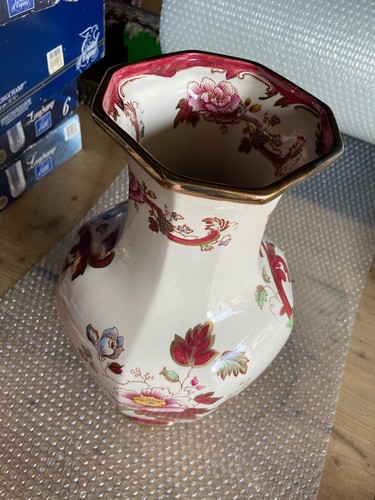 MASONS IRONSTONE RED MANDALAY LARGE VASE 40CM - Picture 7 of 10